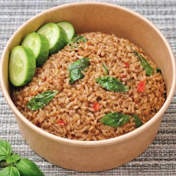 ข้าวคลุกกะเพราหมูสับ