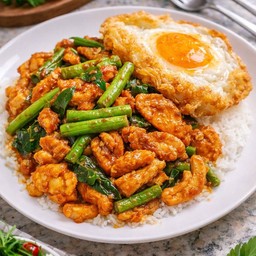 ข้าวผัดพริกแกงกากหมู
