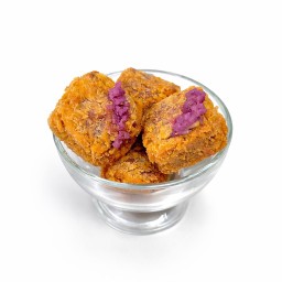 นักเก็ตเผือกผสมมันม่วงทอด Taro&purple yam Nugget