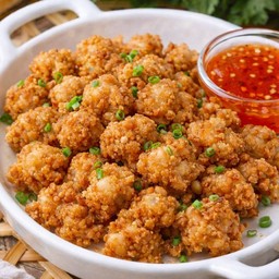 เอ็นข้อไก่ชุปแป้งทอด (กับข้าว)