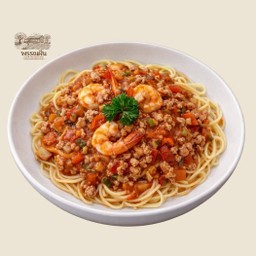 สปาเก็ตตี้ซอสกุ้งหมูสับ