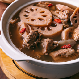 ซี่โครงหมูตุ๋นรากบัว