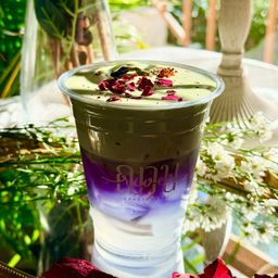 โฟมมัทฉะน้ำมะพร้าวอัญชัน