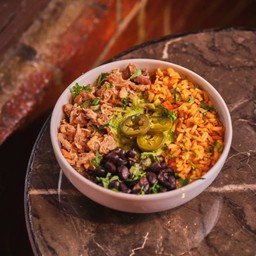 Crispy Carnitas Rice Bowl