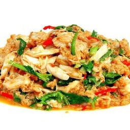 เนื้อก้ามปูผัดผงกะหรี่