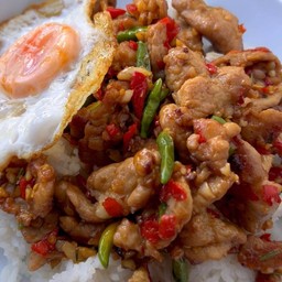 ข้าวราด - ผัดพริกเกลือ