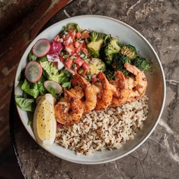 Quinoa Grilled Shrimp Bowl