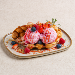 มิกซ์เบอร์รี่บับเบิ้ลวาฟเฟิล