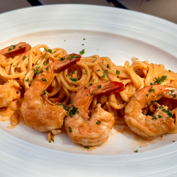 สปาเก็ตตี้กุ้งโรเซ่