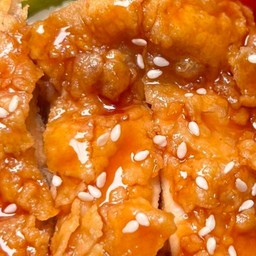 ข้าวไก่กรอบราดซอสเทริยากิ