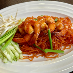 เส้นจันท์ผัดกุ้งสด