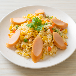 ข้าวผัดไส้กรอกแฮม