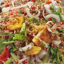 ยำไข่ดาว/ไข่ต้ม/หมูยอ(แล้วแต่วันนะคะ)