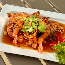 กุ้งทอดราดซอสมะขาม