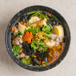 ซุปไข่ตุ๋นเต้าหู้หมูสับสาหร่าย