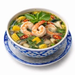 แกงเลียงกะปิผักรวม กุ้งสด 5-6 ตัว (Best Seller)