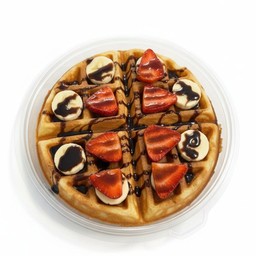 วาฟเฟิล มินิ กล้วยหอม สตอเบอรี่ ช็อค