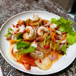 ยำวุ้นเส้นทะเลรวม