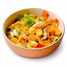 ปูม้าสด ผัดคั่วกลิ้งไข่ระเบิด