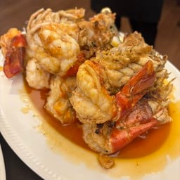 กุ้งแม่น้ำทอดเกลือ 4-5ตัวโล