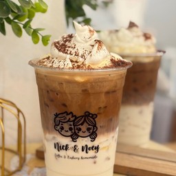 Soft cream coffee latte