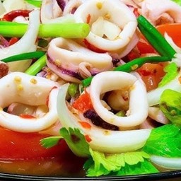 ยำวุ้นเส้นปลาหมึก