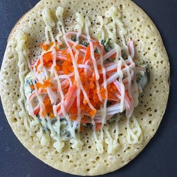 ยำสาหร่ายปูอัดไข่กุ้ง