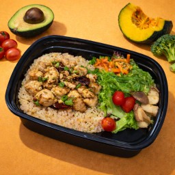 H1. Happy Fit Spicy Garlic Chicken Bowl