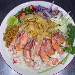 ข้าวมันกุ้งแกะ