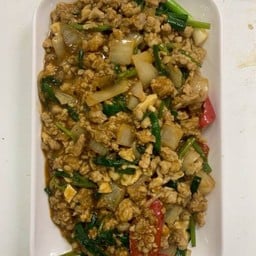 กับข้าว หมูสับผัดไข่เค็ม