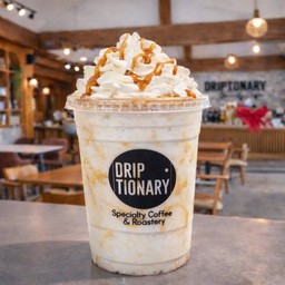 นมคาราเมลปั่น พร้อมวิปครีม