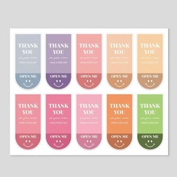 สติ๊กเกอร์ThankYou 10ดวง ลายD (สต้อก1)