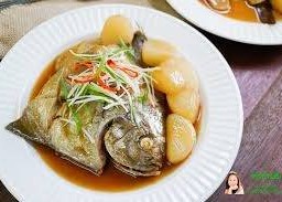 ปลาจาระเม็ดต้มซีอิ๊ว