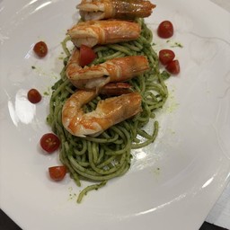 สปาเก็ตตี้เพสโต้กุ้ง