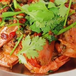 กุ้งลายเสือ ผัดพริกเผา