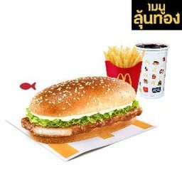 [อร่อยซ่ากับโค้ก] มั่งมีเบอร์เกอร์ปลา (L)