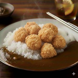 ข้าวแกงกะหรี่หน้าชิกเก้นป็อป