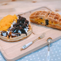 วาฟเฟิล เลือกไส้ เลือกหน้าตามใจ