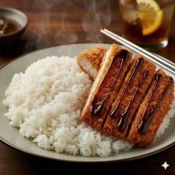 ข้าวหน้าสะโพกไก่ทอดกรอบ ซอสทงคัตสึ