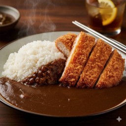ข้าวแกงกะหรี่หน้าสะโพกทอดกรอบ