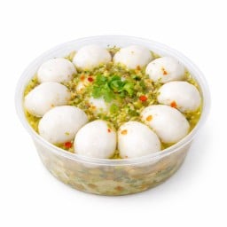 ลูกชิ้นปลาภูเก็ต จั้มโบ้ ลวกจิ้ม 10 ลูก พร้อมน้ำจิ้มซีฟู๊ด