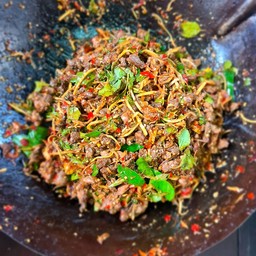 ผัดฉ่านกกระทา