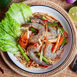 ตำกุ้งสด