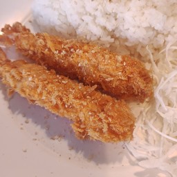 ข้าวกุ้งทอด 3 ตัว ebikatsu