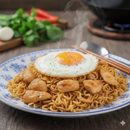 ผัดมาม่าไก่