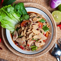 ตำเส้นเล็กหมูยอกากหมู