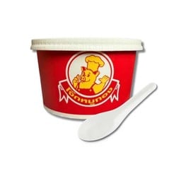 เพิ่มถ้วยกระดาษ + พร้อมฝา + ช้อน