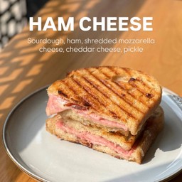 Grilled ham cheese sourdough