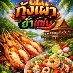 กุ้งเผา ยำรสแซ่บ