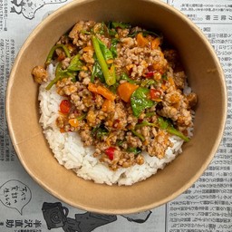 ข้าว หมูสับผัดไข่เค็ม